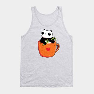 Cute Coffee Panda Tank Top